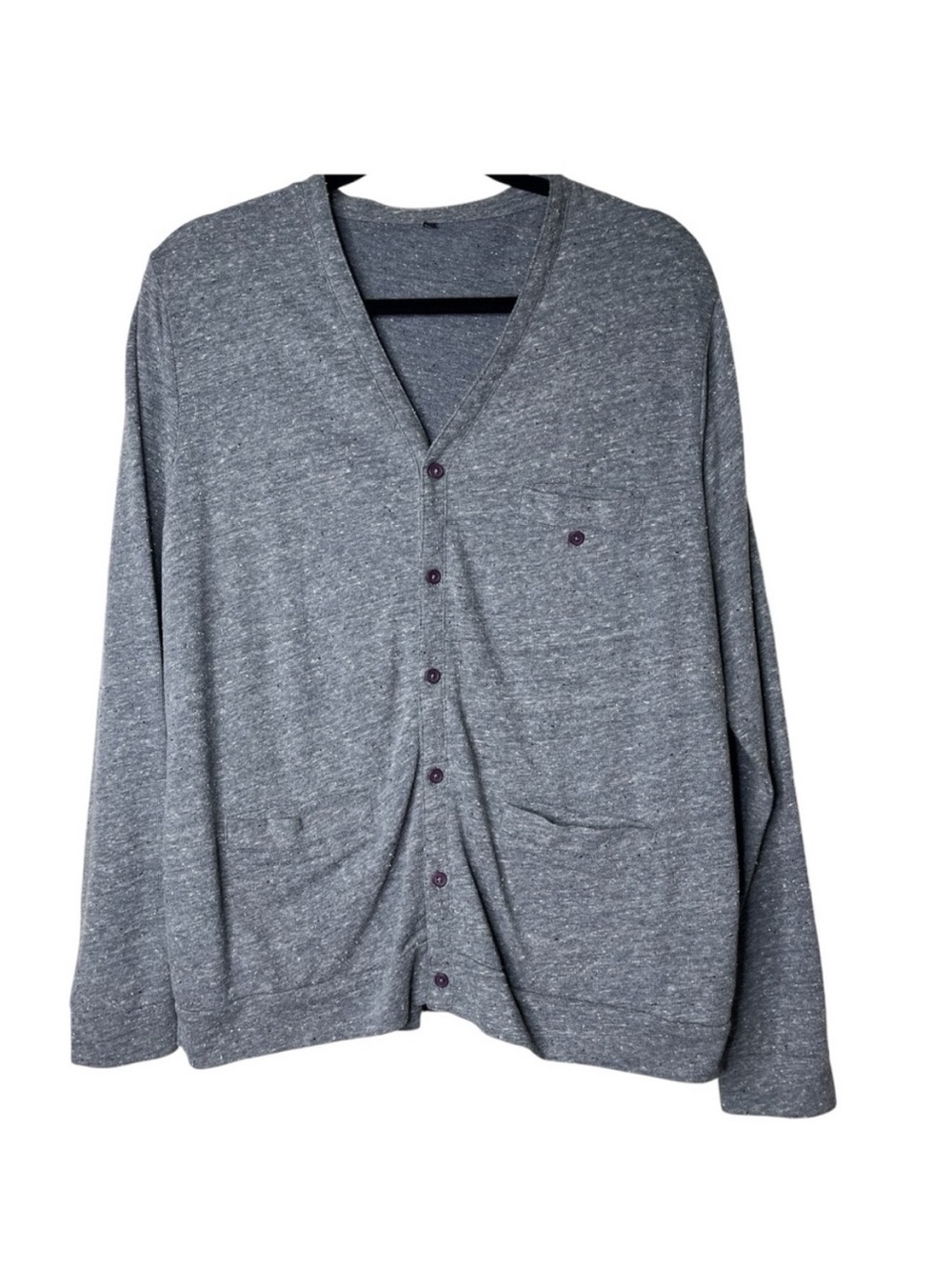 Goodale Textured Button Up Cardigan Sweater Jacket Slate Gray Medium Cozy Comfy
